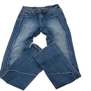 Joes Jeans Womens Streaky Wash Denim Flare Jeans W25 Cotton/Spandex